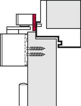 Montážní podložka, Pro kluznou lištu Dorma TS 92 XEA a TS 98 XEA (výška 30 mm)