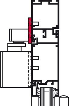 Montážní podložka, Pro kluznou lištu Dorma TS 92 XEA a TS 98 XEA (výška 40 mm)