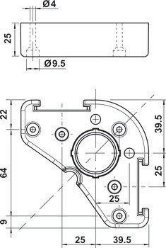 Montážní podložka, Pro soklový systém Häfele Axilo® 78