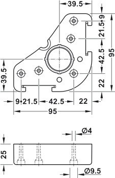 Montážní podložka, Pro soklový systém Häfele Axilo® 78