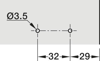 Montážní podložka, Pro Tiomos, k přišroubování pomocí vrutů do dřevotřísky nebo eurošroubů
