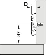 Montážní podložka, speciální montážní podložka pro Metalla tlumicí závěs s funkcí nastavení