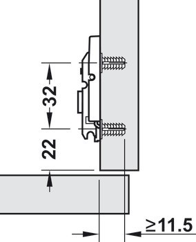 Montážní podložka, zinková slitina, k přišroubování předmontovanými speciálními šrouby a rozpěrnými hmoždinkami