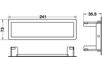 Montážní rám, Pro modulární zásuvkový díl, tloušťka stolové desky od 10 mm