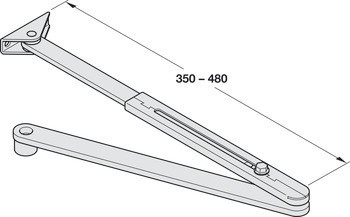 Montážní rameno, prodloužené, pro TS 2000 a TS 4000, Geze