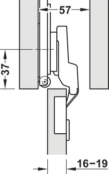 montážní sada pro dveře, pro Häfele Slido F-Park71 16B/25B, pro plně naloženou montáž