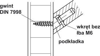 Montážní sada, Startec, pro dřevěné dveře, jednostranná montáž, přímé podpěry