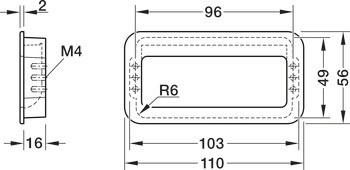 Mušle, Häfele Déco, zinková slitina