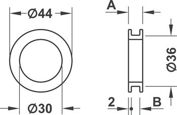 Mušle, nerez, k připevnění bez šroubů, k nalepení