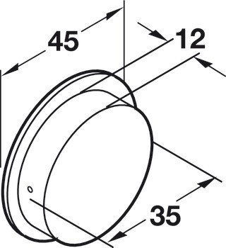 Mušle, nerez, kulatá, Häfele Déco