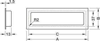 Mušle, Nerez, připevnění bez šroubů, k nalepení