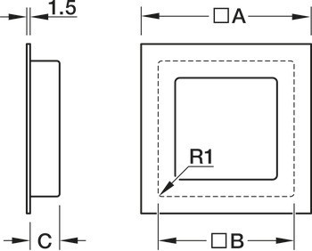Mušle, Nerez, připevnění bez šroubů, k nalepení