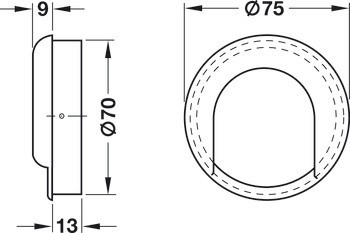 Mušle, Polyamid, kulatá