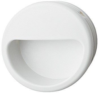 Mušle, vně kulatá, půlkruhový výřez, plast