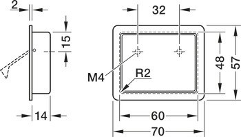 Mušle, Zinková slitina, s výklopem