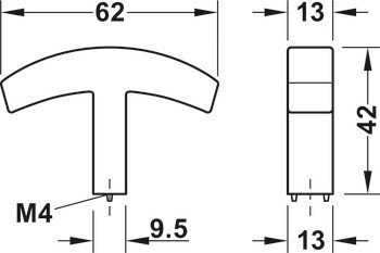 Nábytková knobka, Nábytková knobka, Trend, Häfele Déco, H2145