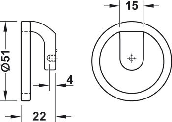 Nábytková knobka, Nábytková knobka, Trend, Häfele Déco, H2160
