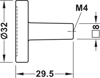 Nábytková knobka, Nábytková knobka, Trend, Häfele Déco, H2175