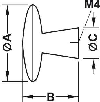 Nábytková knobka, Nábytková knobka, Häfele Déco