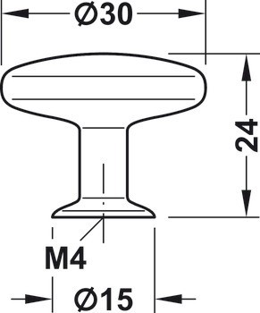 Nábytková knobka, Timeless, Häfele Déco