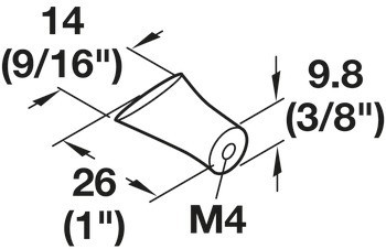 Nábytková knobka, Timeless, Häfele Déco
