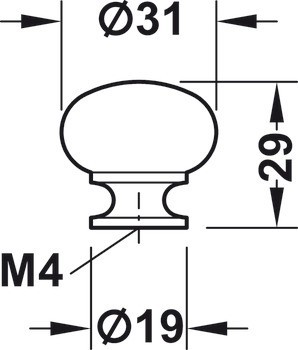Nábytková knobka, Timeless, Häfele Déco