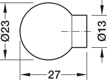 Nábytková knobka, Timeless, Hewi