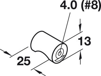 Nábytková knobka, Timeless, Hewi
