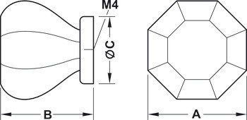 Nábytková knobka, Traditional, Häfele Déco