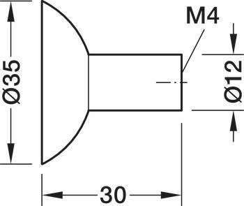 Nábytková knobka, Trend, Häfele Déco, H1725