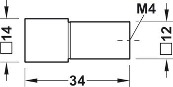 Nábytková knobka, Trend, Häfele Déco, H1940