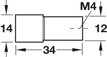 Nábytková knobka, Trend, Häfele Déco, H1940
