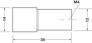 Nábytková knobka, Trend, Häfele Déco, H1940