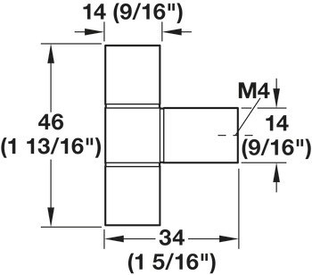 Nábytková knobka, Trend, Häfele Déco, H1945