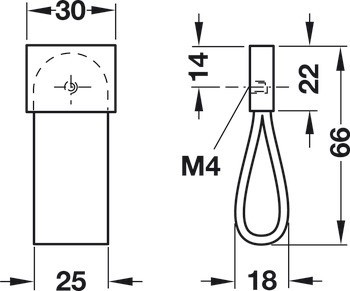 Nábytková knobka, Trend, Häfele Déco