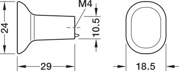 Nábytková knobka, Zinek, Trend, Häfele Déco, H2325