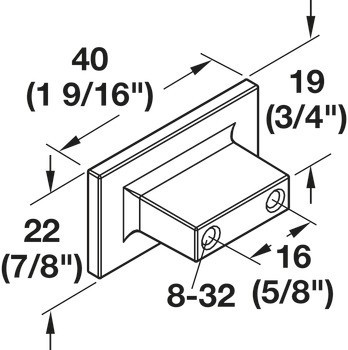 Nábytková knobka, Häfele Déco, zinková slitina