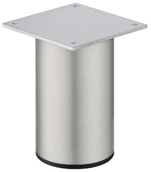 Nábytková noha, Nosnost: 70 kg, s deskou, bez nastavení výšky, hliník