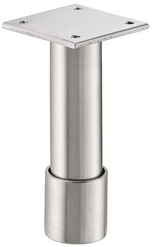 Nábytková noha, s podložkou, výškovým nastavením a pouzdrem