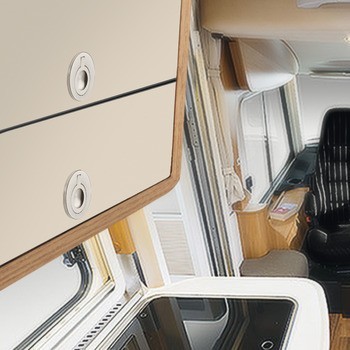 Nábytková úchytka, lodní design, mosaz, pro sklápění, Häfele Déco