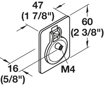 Nábytková úchytka, lodní design, mosaz, pro Folding