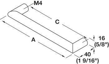 Nábytková úchytka, madlo, nerez, kulaté, Häfele Déco