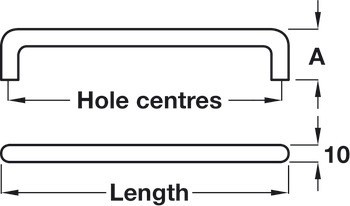 Nábytková úchytka, Madlo, ocel, kulaté