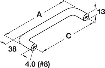 Nábytková úchytka, Madlo, polyamid