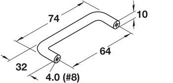 Nábytková úchytka, Madlo, polyamid