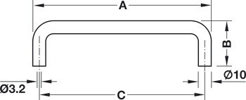 Nábytková úchytka, Madlo, polyamid