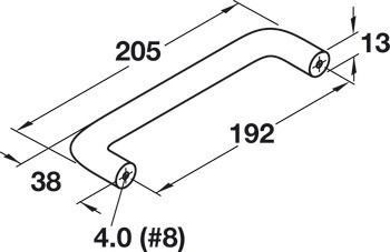 Nábytková úchytka, Madlo, polyamid