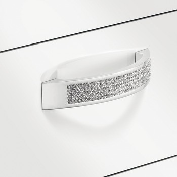 Nábytková úchytka, oblouková úchytka, zinková slitina, s krystalovými vložkami, Häfele Déco