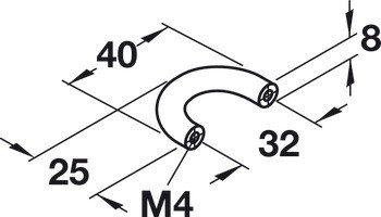 Nábytková úchytka, Oblouková úchytka, zinková slitina