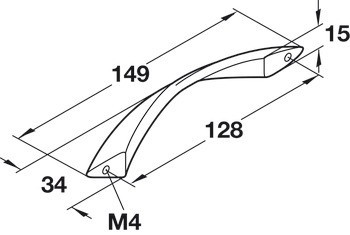 Nábytková úchytka, Oblouková úchytka, zinková slitina